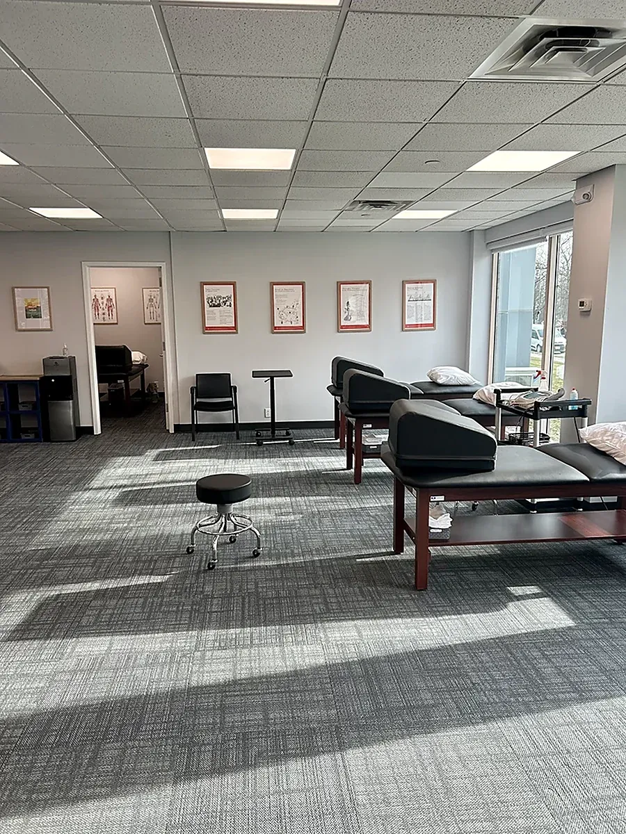 A treatment room at Carroll Physical Therapy in Mountain Lakes, NJ, where evaluations begin