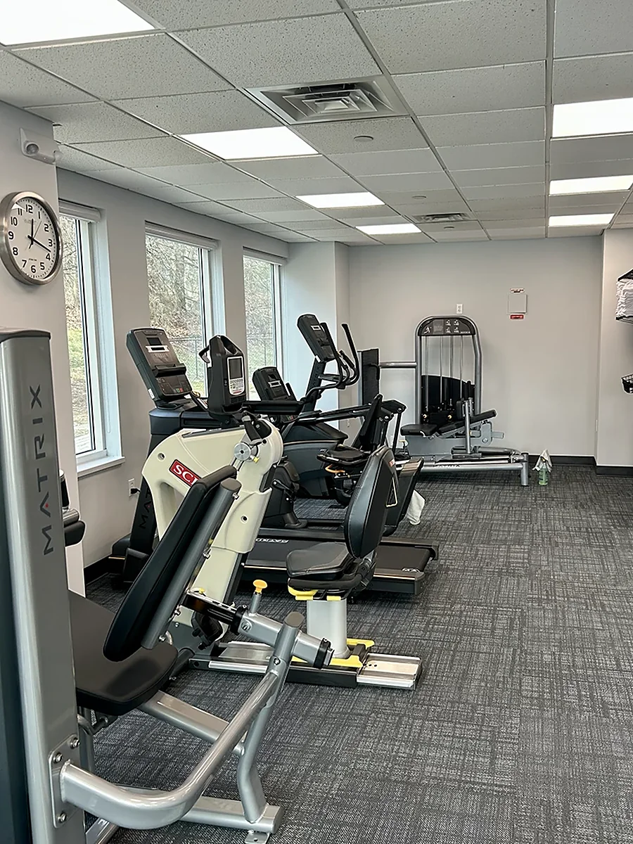 The strength and conditioning floor at Carroll Physical Therapy in Mountain Lakes, NJ